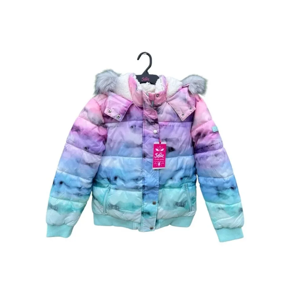 Girls Justice Matte Puffer Bomber Coat Size XL